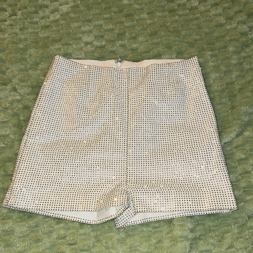 Windsor Stylish White Studded Shorts